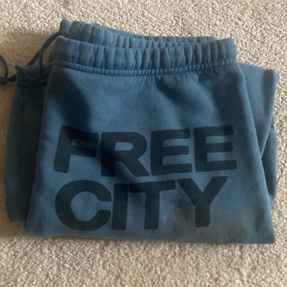 Blue freecity sweatpants